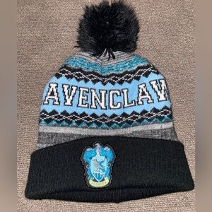 Ravenclaw Kids Pom Pom Beanie - Blue and Black